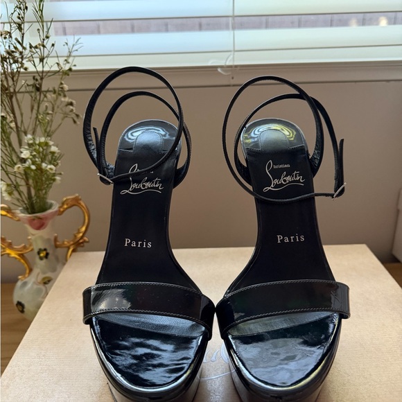 Christian Louboutin Black Patent Leather Heels - Picture 4 of 7